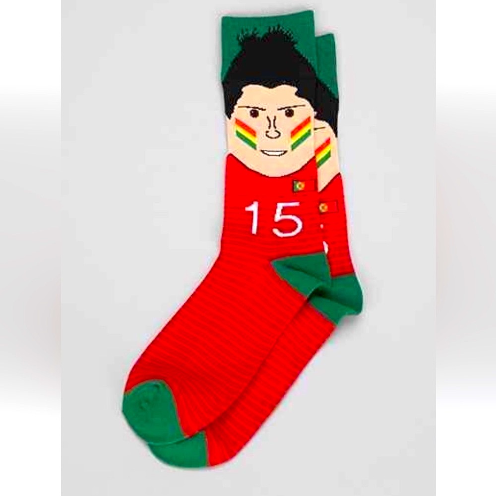 URBAN OUTFITTERS Socks BILLY BERG World Cup FIFA Soccer PORTUGAL #15 Flag NWT